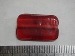 glass - 1923-312 - 25 x 15mm rectangle - cherry red x 1 KG