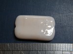 glass - 1923-036 - 25 x 15mm rectangle - peach x 1 KG