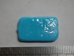 glass - 1923-296 - 25 x 15mm rectangle - turquoise x 1 KG