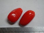 glass - 1914-031 - 17 x 10mm drop - op red x 1 KG