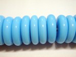 glass - tribal disc - 4815 - 15mm - 296 turquoise blue x 500 beads