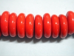 glass - tribal disc - 4815 - 15mm - 031 bright red x 500 beads