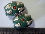 kashmiri beads - 15016 - green cones x 200 beads