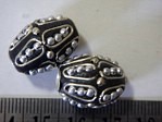 kashmiri beads - 15017 - silver cones x 200 beads