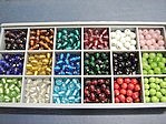 bead kits - 4606 - 6mm round glass bead kit x 12 sets