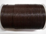 stringing - leather - 100 metre roll of 1.5mm leather - dark brown