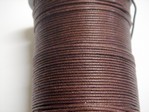 stringing - waxed cotton - 1.0mm x 500m - dark brown